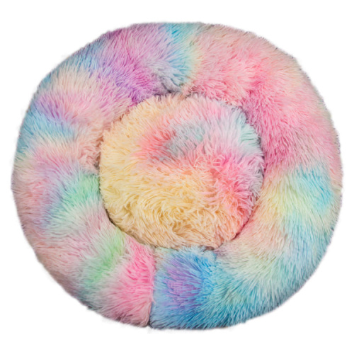 Hundebett Fluffy Donut rainbow 60